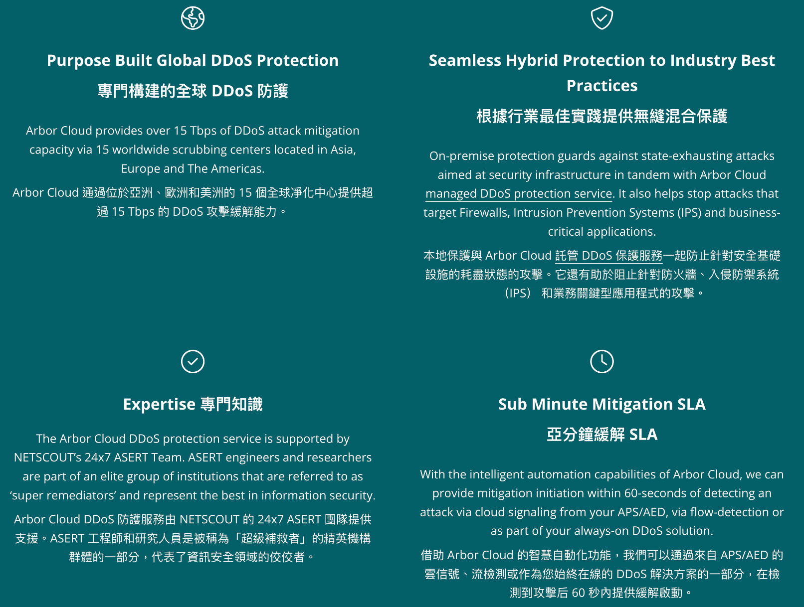 Provider Arbor Cloud DDoS 防護服務